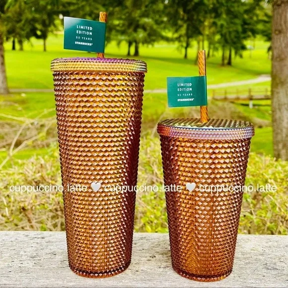 ✨NEW SET✨Starbucks 50th Anniversary Honeycomb Venti & Grande Studded Tumblers - Picture 2 of 14
